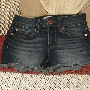 Boho denim shorts